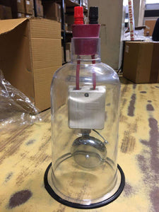 Bell In Vacuum With Air Pump With Plate