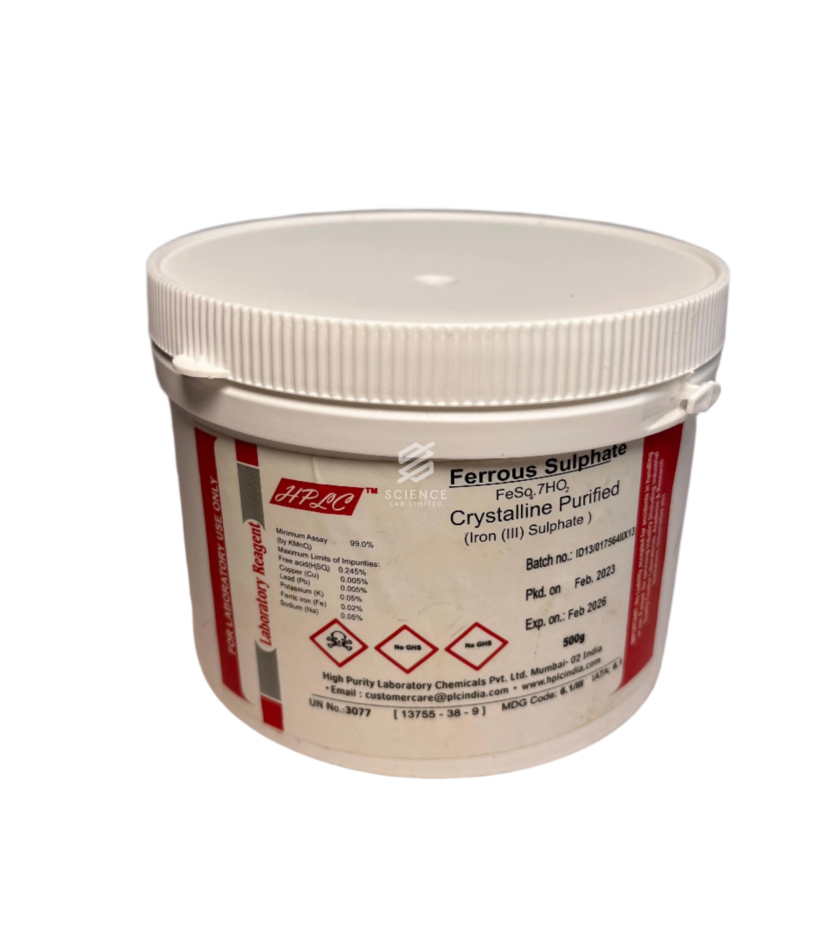 Ferrous Sulphate - Sciencelab limited chemicals