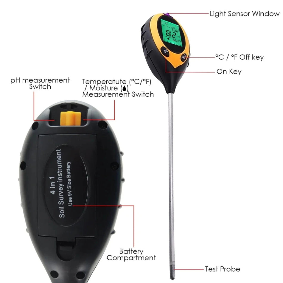 4 in 1 soil survey instrument